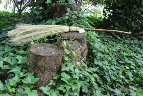 Appalachian Weave Broom on Cherry Handle
