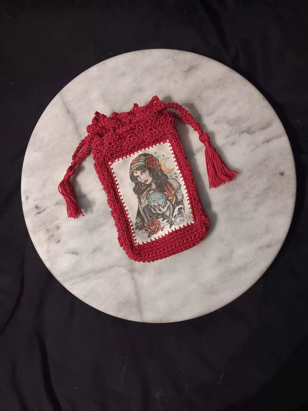 Crystal Gazer Crochet Tarot Bag