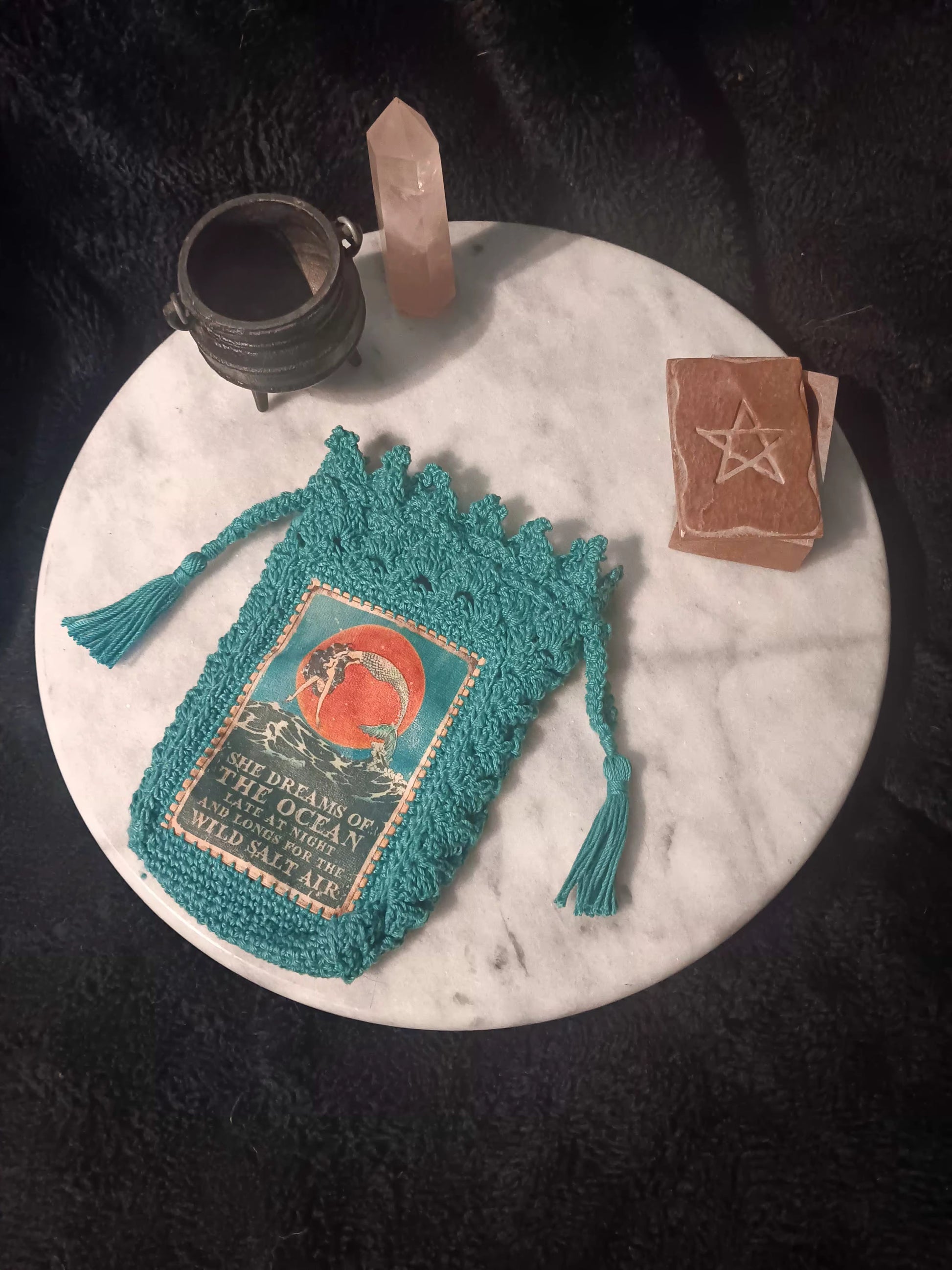 Mermaid Dreamer Crochet Tarot Bag