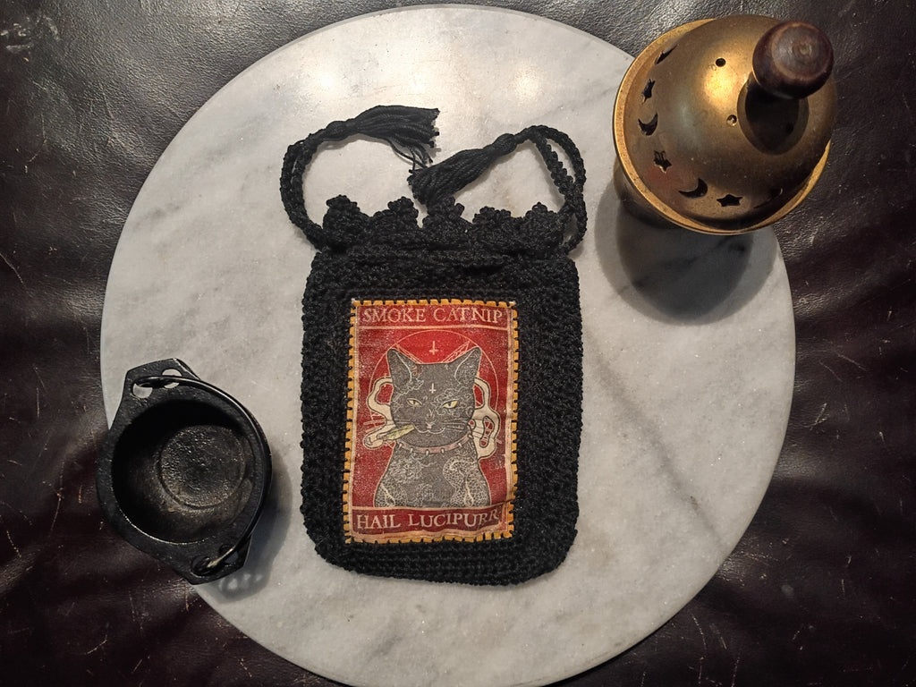 Smoke Catnip Crochet Bag