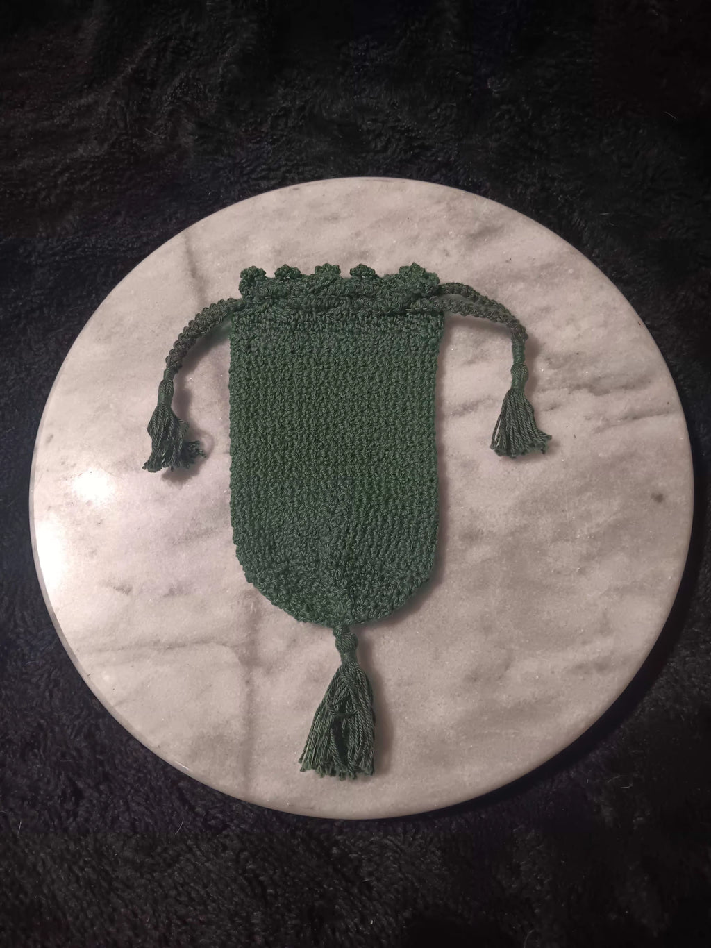 Smoke Catnip Crochet Tarot Bag (Green)