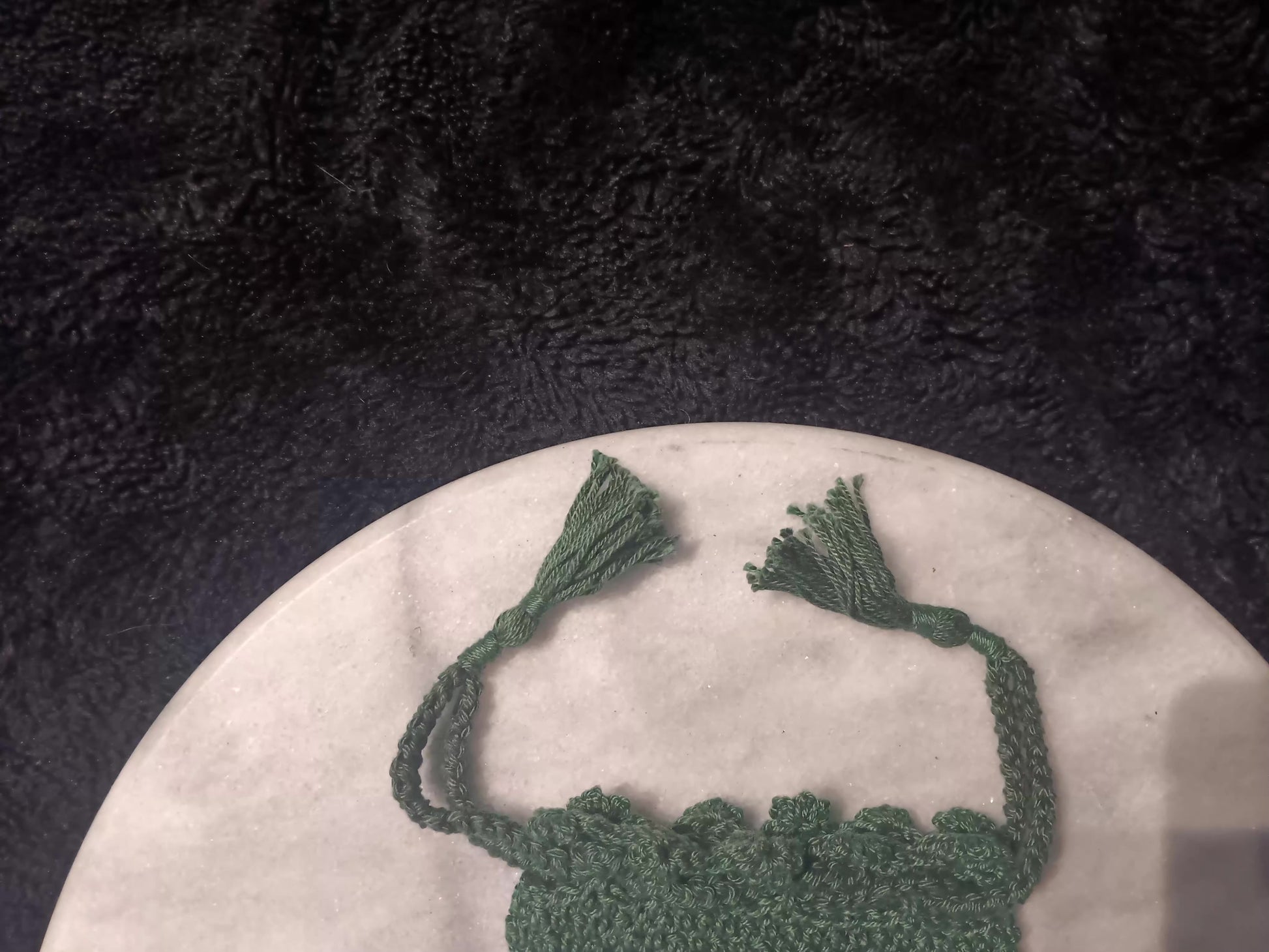 Smoke Catnip Crochet Tarot Bag (Green)