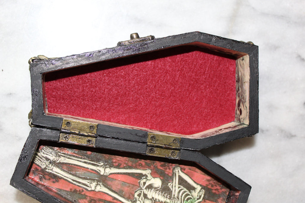 Coffin Obituary Trinket Box