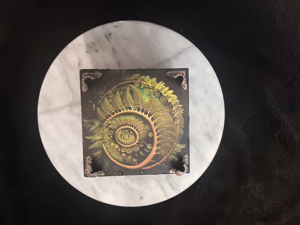 Greenman Resin Top Keepsake Box B