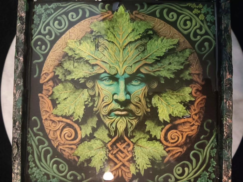 Greenman Resin Top Keepsake Box B