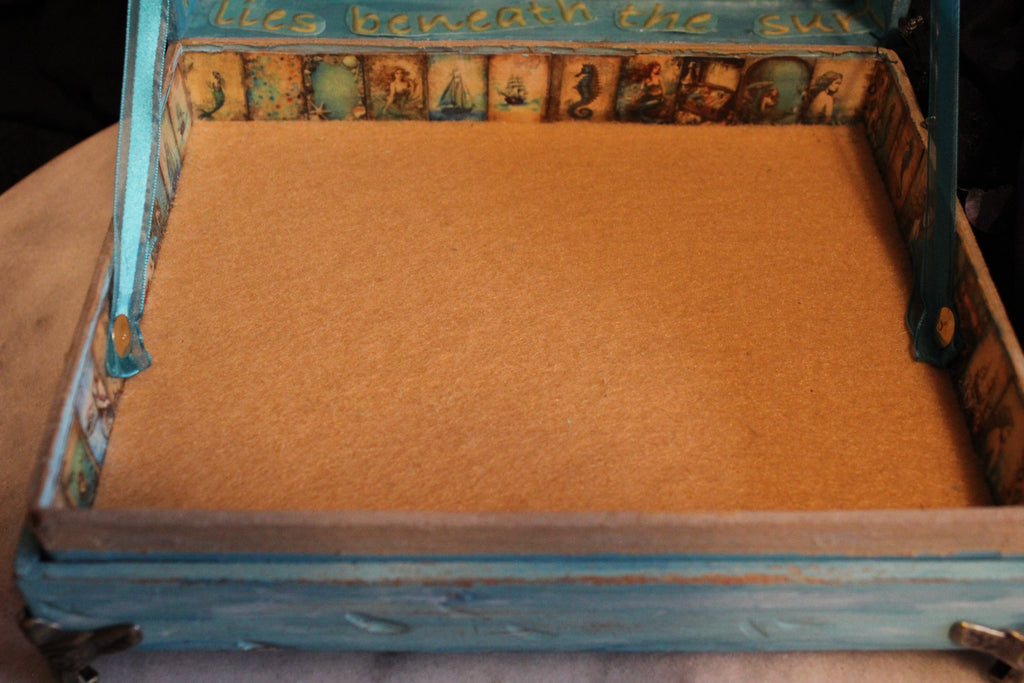 Mermaids Resin Top Keepsake Box