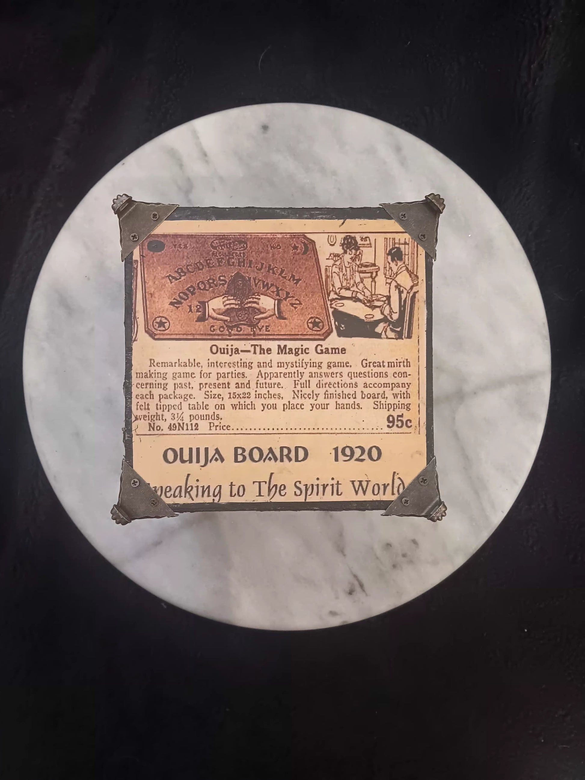 Ouija Board Resin Top Keepsake Box