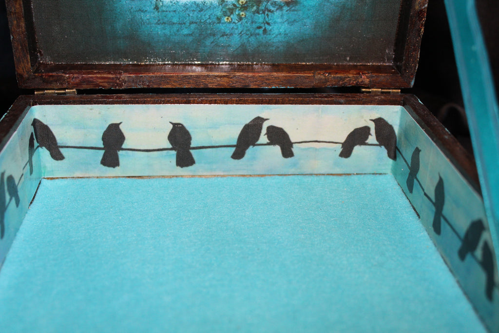 Raven Resin Top Keepsake Box