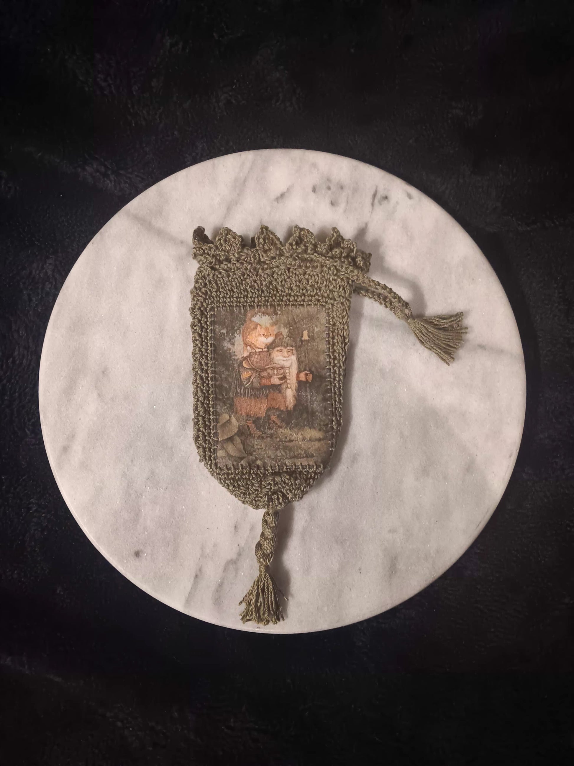Gnome Crochet Tarot Bag