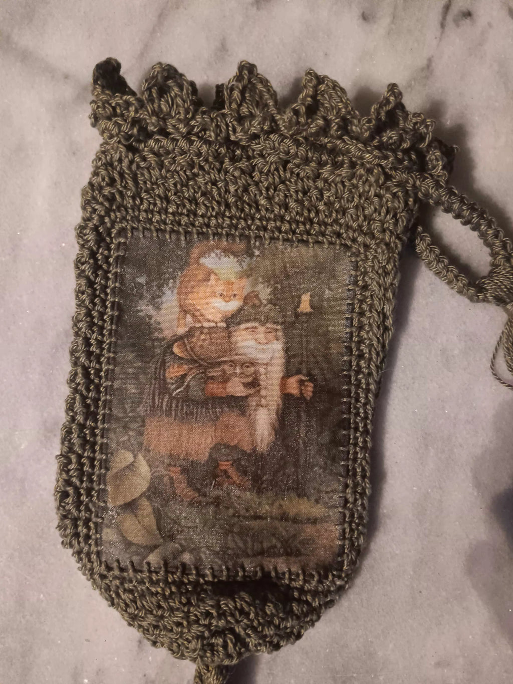 Gnome Crochet Tarot Bag