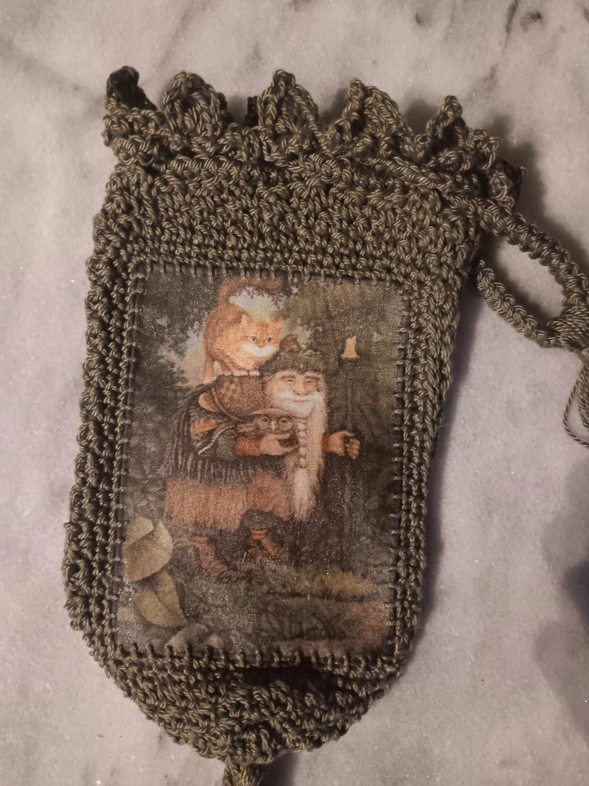 Gnome Crochet Tarot Bag