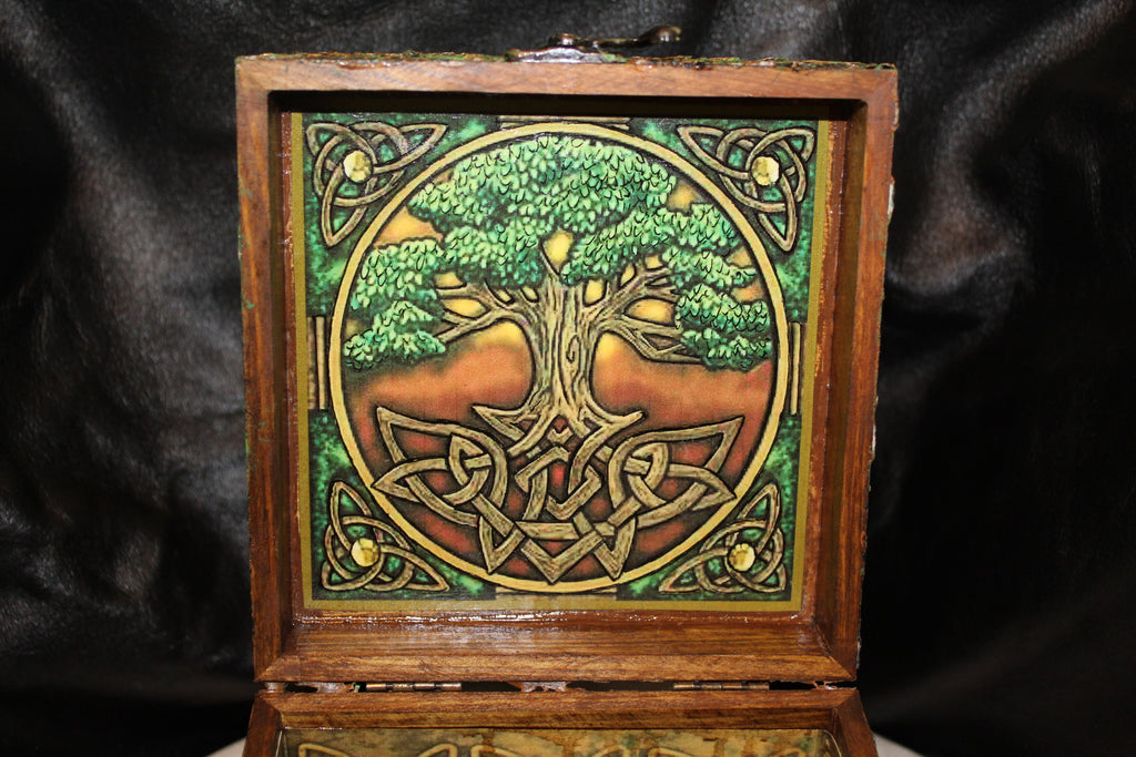 Greenman Resin Top Keepsake Box